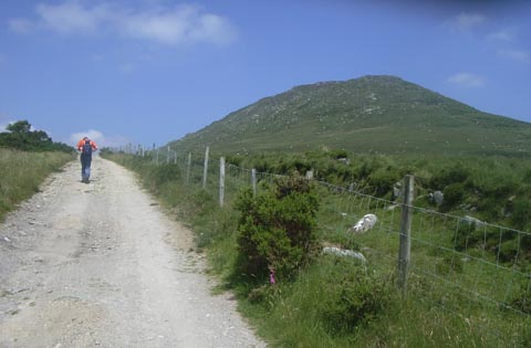 MountainViews.ie Picture about mountain Knockanaguish (<i>Cnoc an Uaignis</i>) in area Mangerton, Ireland
