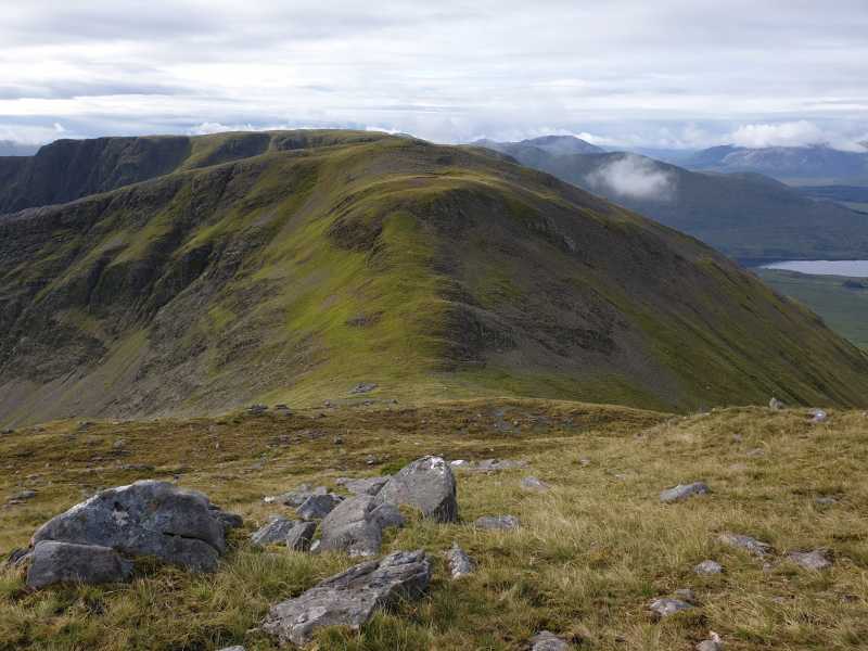 MountainViews.ie Picture about mountain Ben Creggan South Top (<i>Meall Láir</i>) in area Mweelrea, Ireland