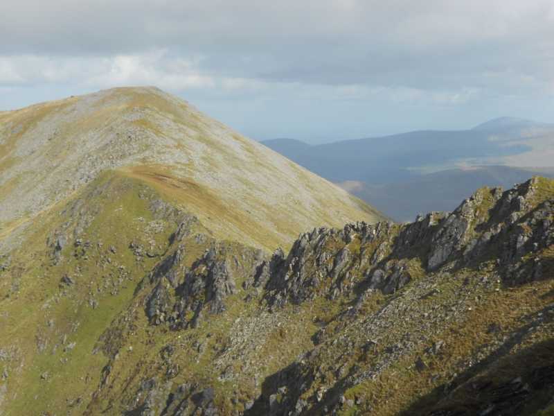 MountainViews.ie Picture about mountain Corranabinnia SW Top (<i>Coire na Binne (mullach thiar theas)</i>) in area Nephin Begs, Ireland