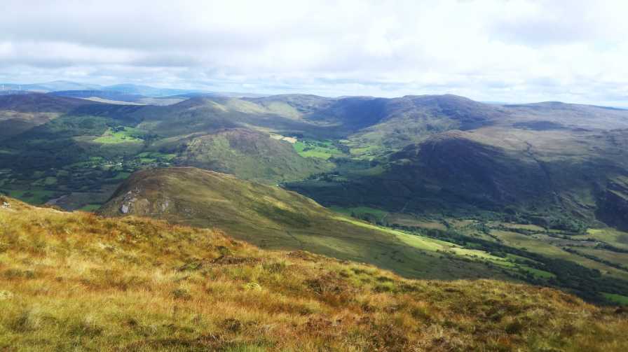 MountainViews.ie Picture about mountain Knocknamanagh NE Top (<i>Cnoc na Manach (mullach thoir thuaidh)</i>) in area West Cork Mountains, Ireland