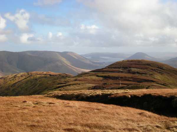 MountainViews.ie Picture about mountain Leenaun Hill (<i>An Meall Dubh</i>) in area Maamturks, Ireland