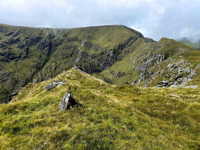 MountainViews.ie Picture about mountain Keamconneragh (<i>Céim Conaire</i>) in area Glenbeigh Horseshoe, Ireland