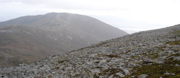 MountainViews.ie Picture about mountain Knockaffertagh (<i>Cnoc Eachmarcaigh</i>) in area Nephin Begs, Ireland