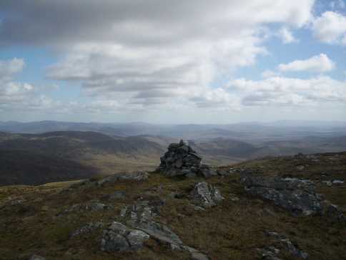 MountainViews.ie Picture about mountain Crocknafarragh (<i>Cnoc na bhFaircheach</i>) in area Derryveagh Mountains, Ireland