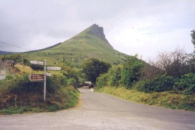 MountainViews.ie Picture about mountain Benwiskin (<i>Binn Mhiosgáin</i>) in area Dartry Mountains, Ireland