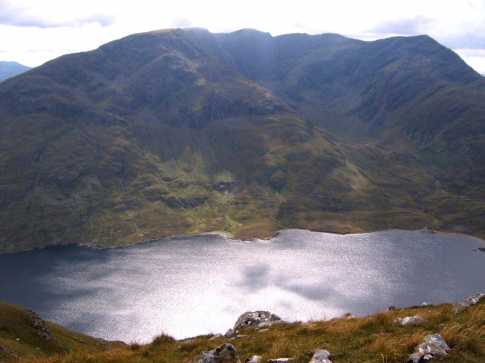 MountainViews.ie Picture about mountain Ben Lugmore West Top (<i>Binn an Loig Mhóir (mullach thiar)</i>) in area Mweelrea, Ireland