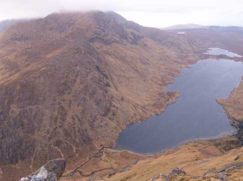 MountainViews.ie Picture about mountain Ben Lugmore East Top (<i>Binn an Loig Mhóir (mullach thoir)</i>) in area Mweelrea, Ireland