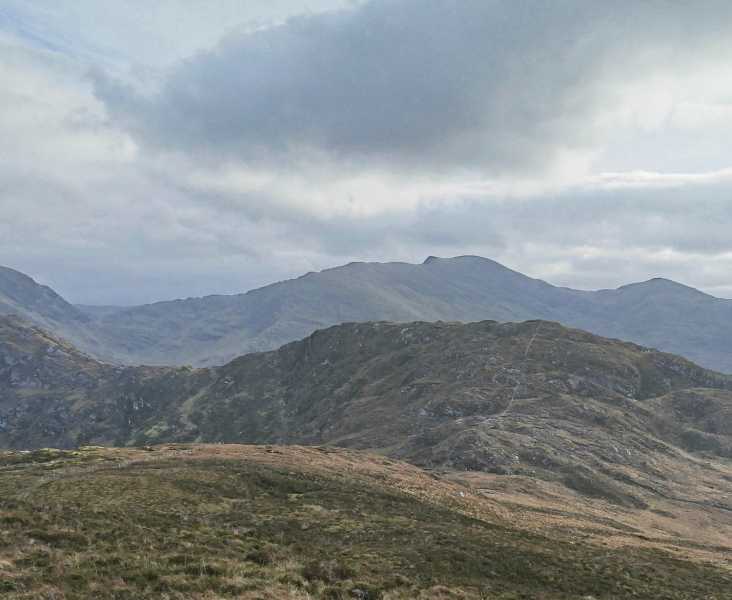 MountainViews.ie Picture about mountain Beendarrig (<i>Beann Dhearg</i>) in area MacGillycuddy