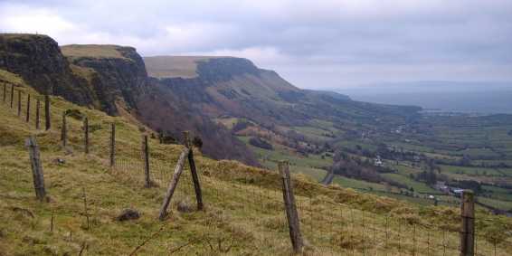 MountainViews.ie Picture about mountain Crockalough (<i>Cnoc an Locha</i>) in area Antrim Hills, Ireland