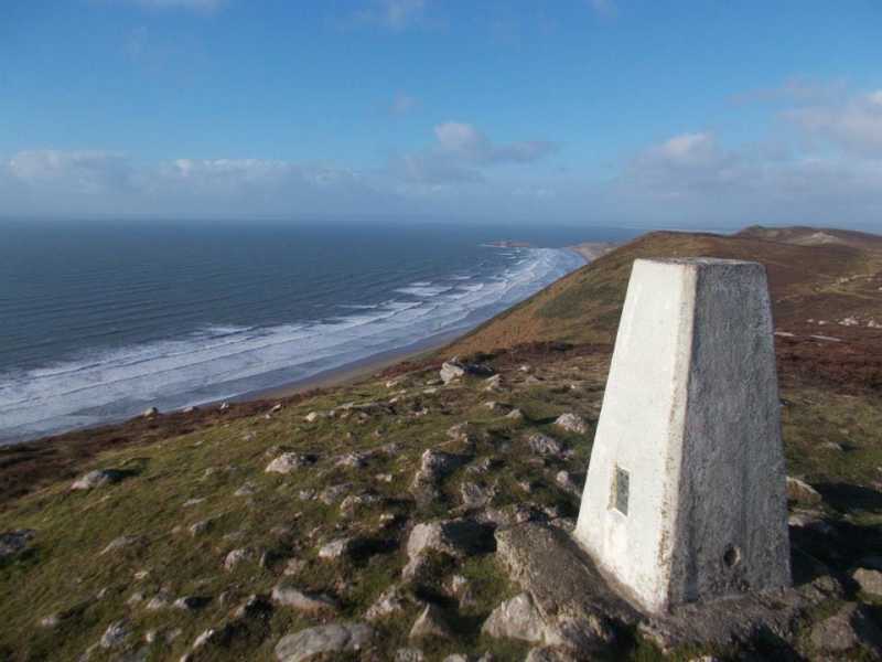 MountainViews.ie Picture about mountain Rhossili Down - The Beacon  in area Carmarthen to Vale of Neath, Ireland